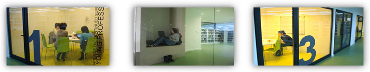 Pictures of Library Study Rooms